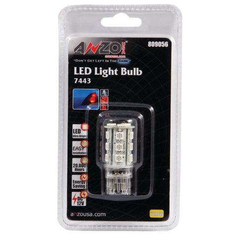 ANZO LED Bulbs Universal 7445 Amber - 18 LEDs 1 3/4in Tall - 809056