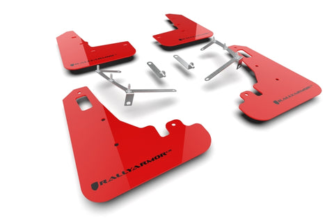 Rally Armor 2022+ Subaru BRZ / 2022+ Toyota GR86 Red UR Mud Flap w/ Black Logo - MF99-UR-RD-BLK