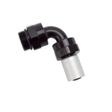 Russell Performance -8 SAE Port Male to -8 AN Hose 90 Degree Crimp On Hose End - Black Anodized - 610840
