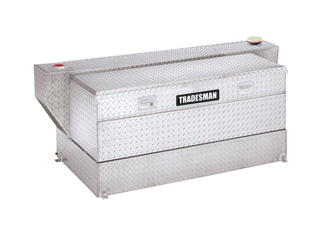 Tradesman Aluminum L-Shape Liquid Storage Tank Combo (48in. / 100 Gallon Capacity) - Brite - 3259