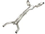aFe MACHForce XP Exhaust 2.5in Stainless Steel CB/10-13 Chevy Camaro V6-3.6L (td) (gloss blk tip) - 49-44042-B