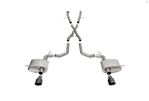 Corsa 18-22 Dodge Durango SRT 392 Cat-Back 2.75in Dual Rear Exit Xtreme 4.5in Black PVD Tips - 21198BLK