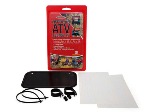 Hardline ATV License Plate Aluminum Black - 2342B