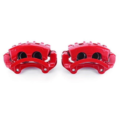 Power Stop 08-14 Cadillac CTS Front Red Calipers w/Brackets - Pair - S5168
