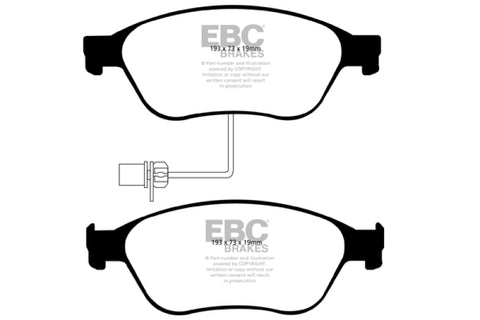 EBC 03-10 Audi A8 Quattro 4.2 Greenstuff Front Brake Pads - DP21535