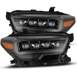 AlphaRex 16-20 Toyota Tacoma NOVA LED Projector Headlight Plank Style Alpha Black w/Activation Light - 880705