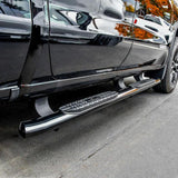 Westin 19-20 Chevrolet/GMC Silverado/Sierra 1500 Double Cab PRO TRAXX 4 Oval Nerf Step Bars - Black - 21-24125