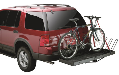 Lund Universal Cargo Bike Attachment 20x60 Non-Folding Steel Carrier - Black - 601009