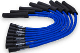 Granatelli 10-14 Ford 6.2L Perf Wire Set w/Inserts/Blue Hi-Temp Jacket/Black Fire Sleeve - 28-2116HTBLB