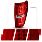 ANZO 2009-2013 Ford F-150 LED Taillights Red/Clear - 311260