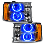 Oracle Lighting 07-13 GMC Sierra Pre-Assembled LED Halo Headlights - Blue - 8165-002