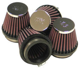K&N Universal Chrome Filter 2.125 in Flange ID / 3in Base OD / 2in Top OD / 2.75in H (4 per box) - RC-2344
