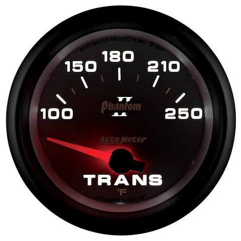 AutoMeter Gauge Transmission Temp 2-5/8in. 100-250 Deg. F Electric Phantom II - 7857