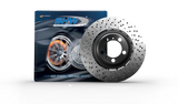 SHW 12-13 Audi TT Quattro RS 2.5L Front Drilled-Dimpled Lightweight Brake Rotor (8J0615301K) - AFX41521