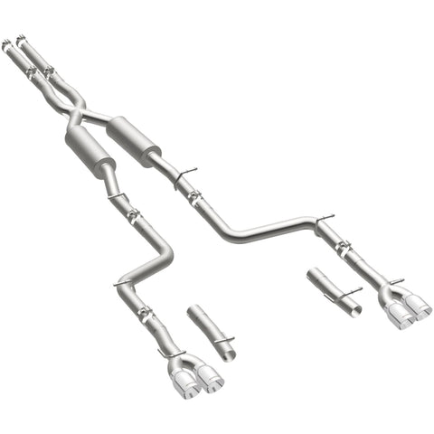 MagnaFlow Cat-Back, SS, 2.5in, Quad Split Rear 3.5in Tip 2015 Dodge Challenger 3.6L V6 - 19217