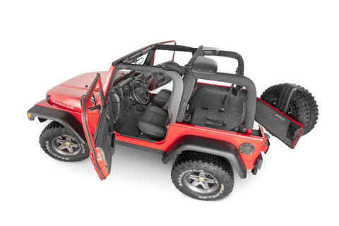 BedRug 97-06 Jeep TJ Rear Cargo Kit (Incl Tailgate) - BRTJ97R