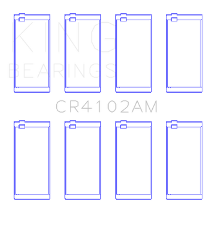 King Engine Bearings Toyota 2L (Size +0.50mm) Connecting Rod Bearing Set - CR4102AM0.5