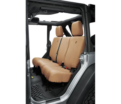 Bestop 13-18 Jeep Wrangler JK 4-Door Rear Seat Covers (Tan) - 29284-04