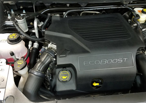 J&L 10-19 Ford Flex EcoBoost V6 Passenger Side Oil Separator 3.0 - Clear Anodized - 3035P-C