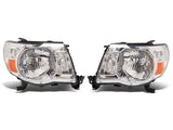Raxiom 05-11 Toyota Tacoma Axial Series OE Replacement Headlights- Chrome Housing- Clear Lens - TT26259