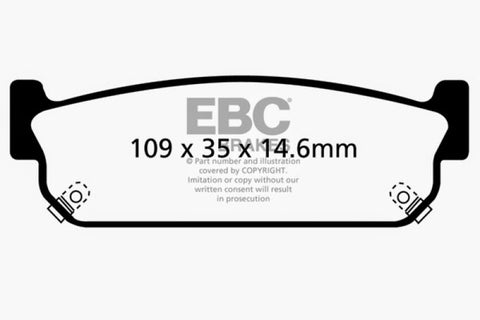EBC 93-97 Infiniti J30 3.0 Ultimax2 Rear Brake Pads - UD588