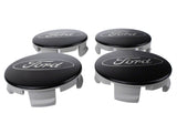 Ford Racing Ford Car Black & Chrome Wheel Center Cap Kit - Satin - M-1096K-BCS