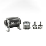 DeatschWerks Stainless Steel 5/16in 10 Micron Universal Inline Fuel Filter Housing Kit (70mm) - 8-03-070-010K-516