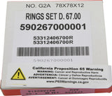 Vertex Pistons 88-06 YFS 200 Blaster Piston Ring - 1.00mm - 590267000001