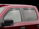 WeatherTech 2015+ Ford F-150 SuperCrew Front and Rear Side Window Deflectors - Dark Smoke - 82765