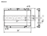 Koyo 90-96 Nissan 300ZX 3.0L Non Turbo MT Radiator - VH020241