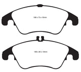 EBC 12+ Mercedes-Benz C250 Coupe 1.8 Turbo Sport Edition Redstuff Front Brake Pads - DP31991C