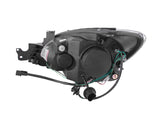 ANZO 2004-2007 Mitsubishi Lancer Projector Headlights w/ Halo Black (CCFL) - 121102