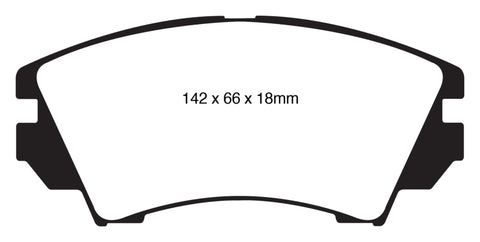 EBC 10+ Buick Allure (Canada) 3.0 Yellowstuff Front Brake Pads - DP42014R
