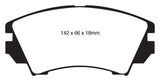 EBC 10+ Buick Allure (Canada) 3.0 Greenstuff Front Brake Pads - DP22014