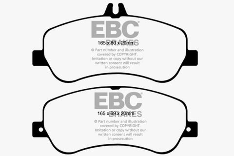EBC 13-16 Mercedes-Benz GLK250 2.1 Twin TD Greenstuff Front Brake Pads - DP62011