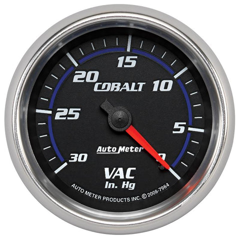 Autometer Cobalt 2-5/8in. / 0-30 IN HG / Mechanical Vacuum Gauge - 7984
