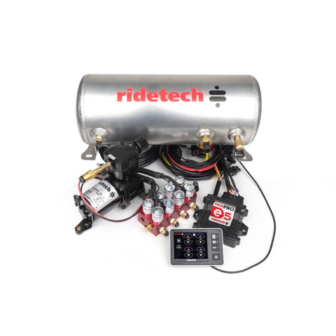 Ridetech RidePro E5 Air Ride Suspension Control System 3 Gallon Single Compressor 1/4in Valves - 30534000
