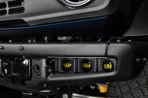ORACLE Lighting 21-22 Ford Bronco Triple LED Fog Light Kit for Steel Bumper - Yellow - 5890-006