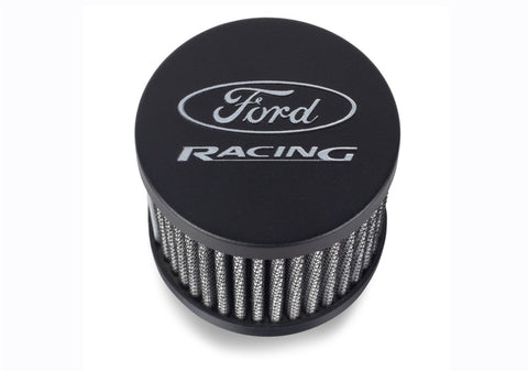 Ford Racing Black Crinkle Unshielded Breather w/Ford Racing Logo - 302-234