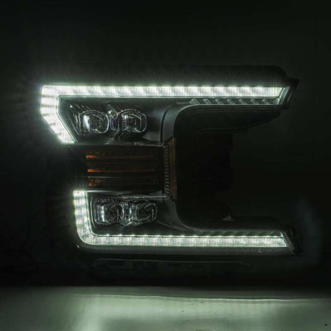 AlphaRex 18-19 Ford F-150 NOVA LED Proj Headlights Plank Style Matte Black w/Activ Light/Seq Signal - 880182