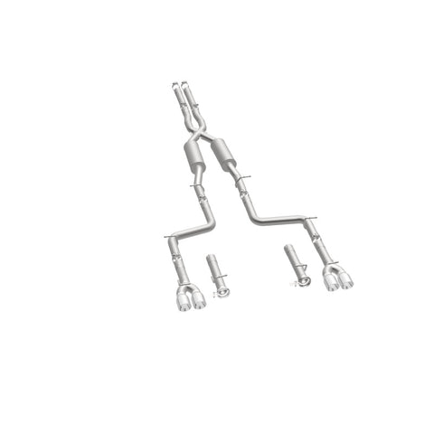 MagnaFlow Cat-Back, SS, 2.5in, Quad Split Rear 3.5in Tip 2015 Dodge Challenger R/T 5.7L - 19209