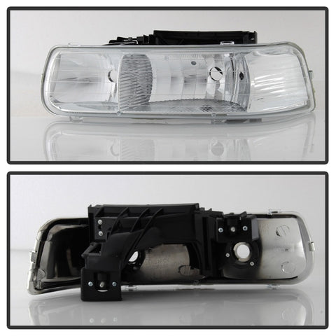 xTune Chevy Tahoe 00-06 Amber Crystal Headlights Chrome HD-JH-CSIL99-C - 5064264