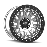 Dirty Life DT-3 17X9 5x127 -12 Offset - Machined Finish w/ Simulated Beadlock - 9317-7973M