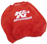 K&N Round Tapered Drycharger Air Filter Wrap Red 7.5in Base ID / 4.5in Top ID / 6in Height - RF-1048DR