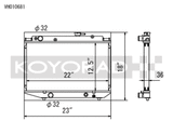 Koyo 84-87 Toyota Corolla RWD w/ 3SGE BEAMS 2.0L Engine Swap Manual Radiator - VH010681