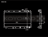 Koyo 94-01 Acura Integra (MT w/ Showa/Denso OEM) Radiator - V083146
