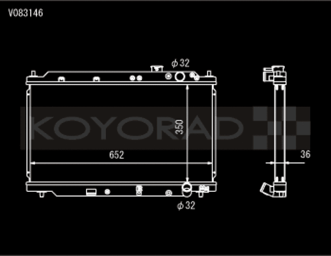 Koyo 94-01 Acura Integra (MT w/ Showa/Denso OEM) Radiator - V083146