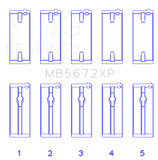 King Ford Escort/Sierra YB 2.0L DOHC Cosworth (Size STD) Performance Main Bearing Set - MB5672XP