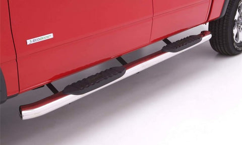 Lund 2019 Chevy Silverado 1500 Double Cab 5In Oval Curved SS Nerf Bars - Polished Stainless - 23710689