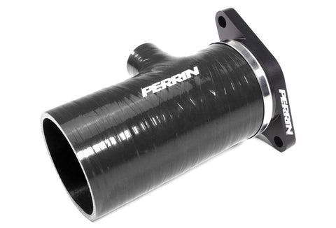 PERRIN 22-26 Subaru WRX / 20-25 LGT & OBXT Turbo Inlet Hose w/Turbo Adapter Flange (Short) - Black - PSP-INT-426BK